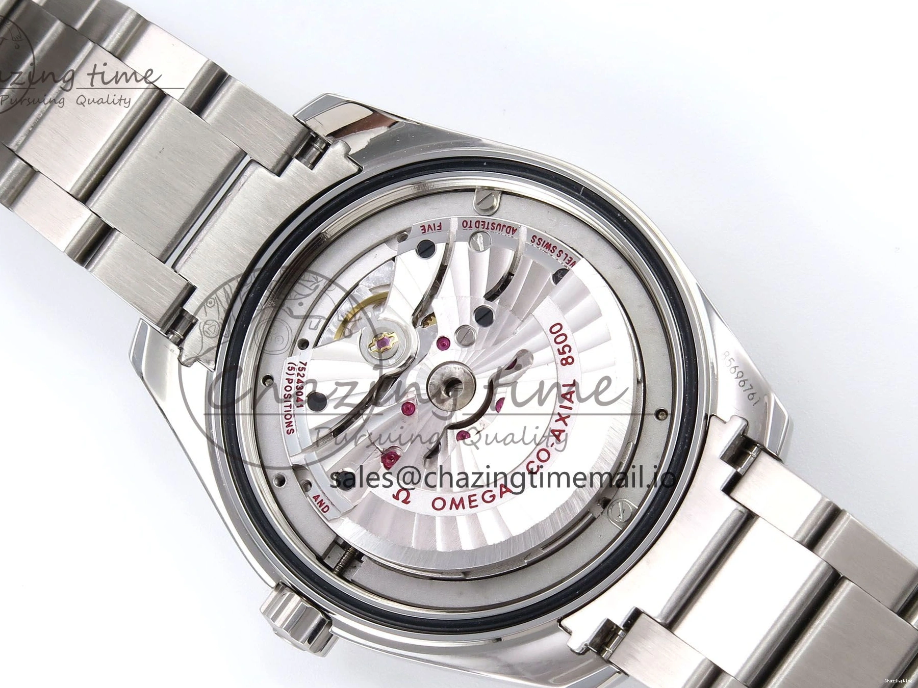 0508 Snug Aqua Terra 150M GMT OMF 1:1 Best Edition White RG Textured Dial on SS Bracelet A 7714